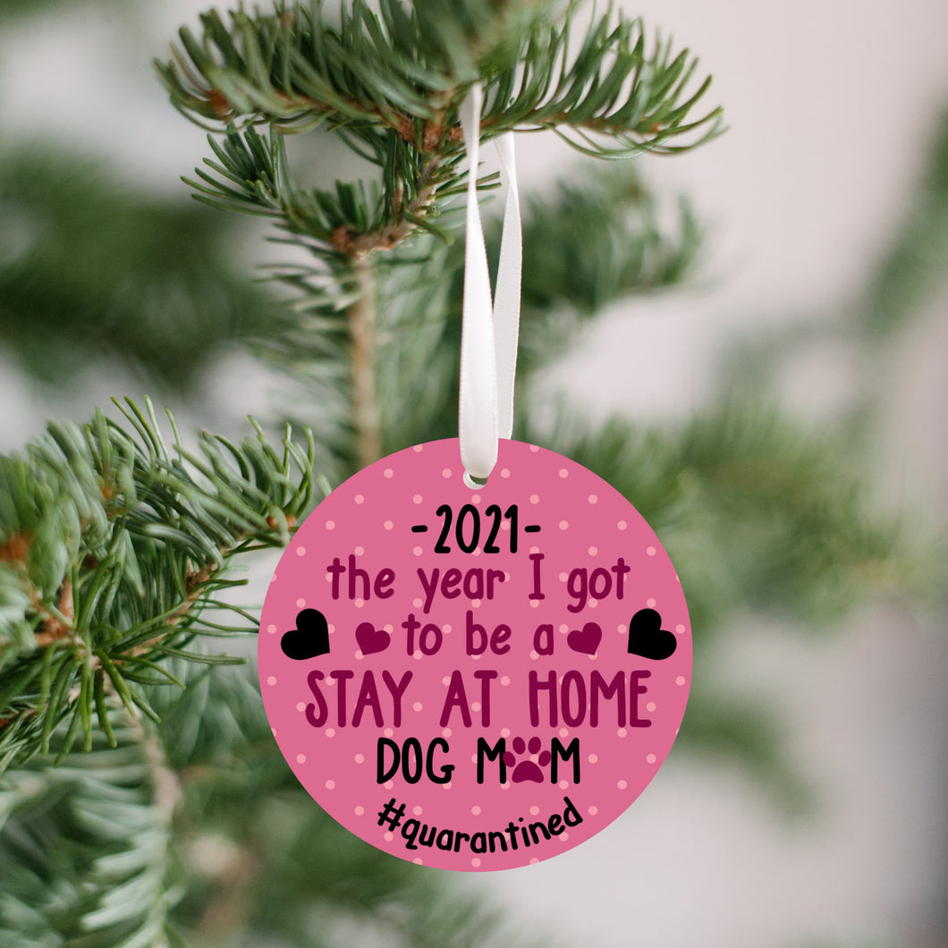 Stay At Home Dog Mom Christmas Ornament  - Get 30% OFF + FREE Shipping When You Order 10 Or More