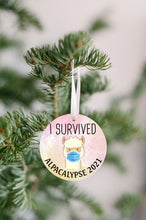 Load image into Gallery viewer, I Survived Alpacalype 2021 Christmas Ornament  - Get 30% OFF + FREE Shipping When You Order 10 Or More
