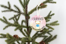 Load image into Gallery viewer, I Survived Alpacalype 2021 Christmas Ornament  - Get 30% OFF + FREE Shipping When You Order 10 Or More
