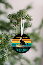 Load image into Gallery viewer, Black Cat Shut The Fuccupcakes Christmas Ornament - Get 30% OFF + FREE Shipping When You Order 10 Or More
