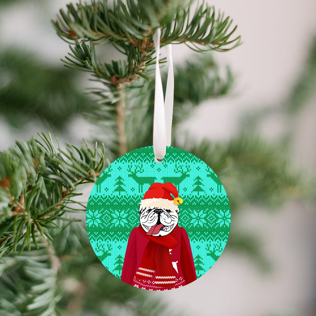 Bulldog Christmas Ornament - Get 30% OFF + FREE Shipping When You Order 10 Or More