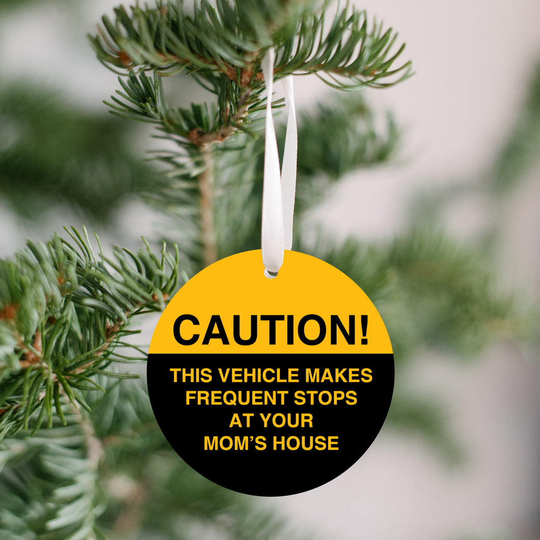 Caution This Car Makes Frequent Stops Car Mirror Ornament - Get 30% OFF + FREE Shipping When You Order 10 Or More