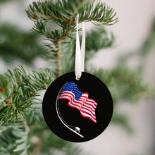 Load image into Gallery viewer, Fishing American Flag Christmas Ornament - Get 30% OFF + FREE Shipping When You Order 10 Or More
