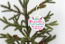 Load image into Gallery viewer, Great Grandma Keep Getting Better Christmas Ornament - Get 30% OFF + FREE Shipping When You Order 10 Or More
