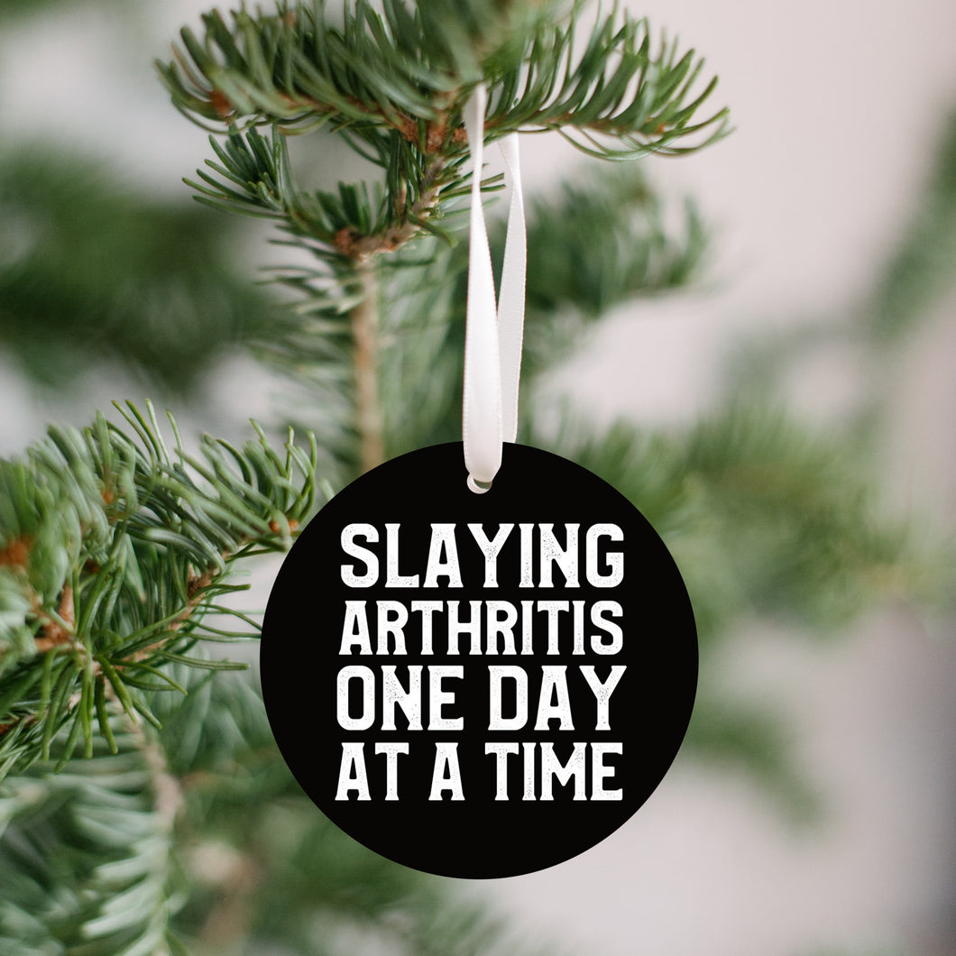 Arthritis Slaying Christmas Ornament - Get 30% OFF + FREE Shipping When You Order 10 Or More.