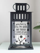 Load image into Gallery viewer, Cardinal Memorial Lantern - Black
