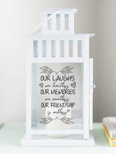 Load image into Gallery viewer, Our Laughs Are Limitless Friendship Lantern - White
