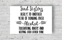 Load image into Gallery viewer, Another Year Soul Sisters Small Stretched Canvas 24x16 - FREE SHIPPING
