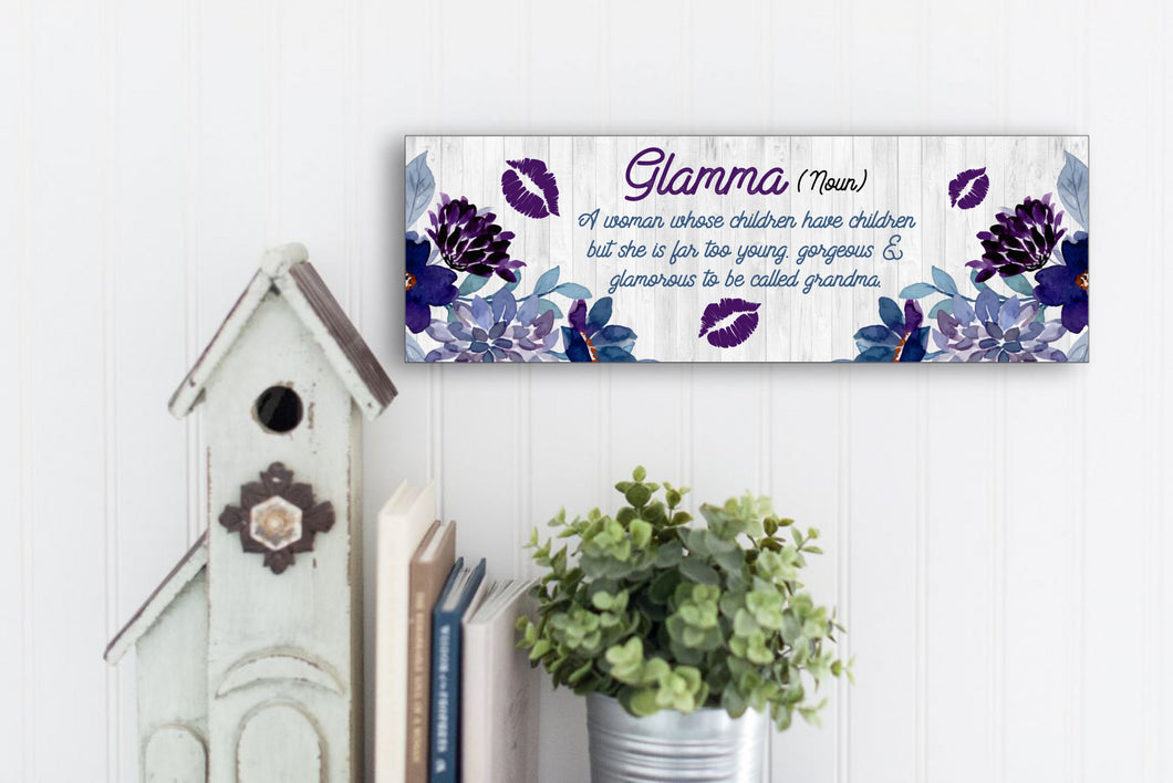 Glamma Definition Mother's Day Sign