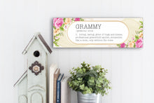 Load image into Gallery viewer, Grammy Definition Mother&#39;s Day Sign
