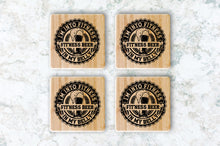 Load image into Gallery viewer, I&#39;m Into Fitness Beer Bamboo Coasters
