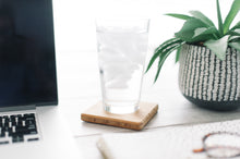 Load image into Gallery viewer, Half Human Half Coffee Bamboo Coasters
