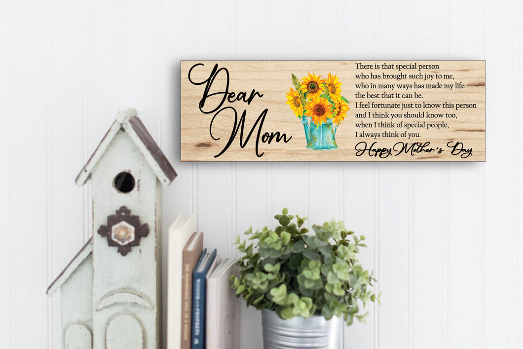 Dear Mom Mother's Day Sign