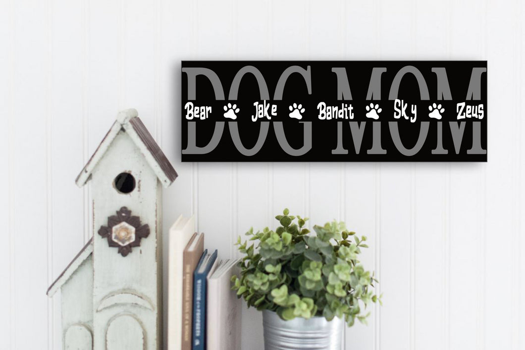 Personalized Dog Mom Sign