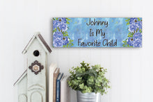 Load image into Gallery viewer, Favorite Child Personalized Mother&#39;s Day Sign - Blue
