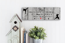 Load image into Gallery viewer, Ninja Kick Personalized Mother&#39;s Day Sign
