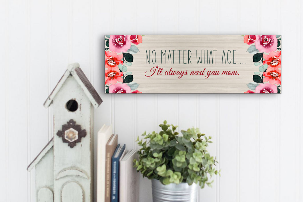 No Matter What Age Mother's Day Sign