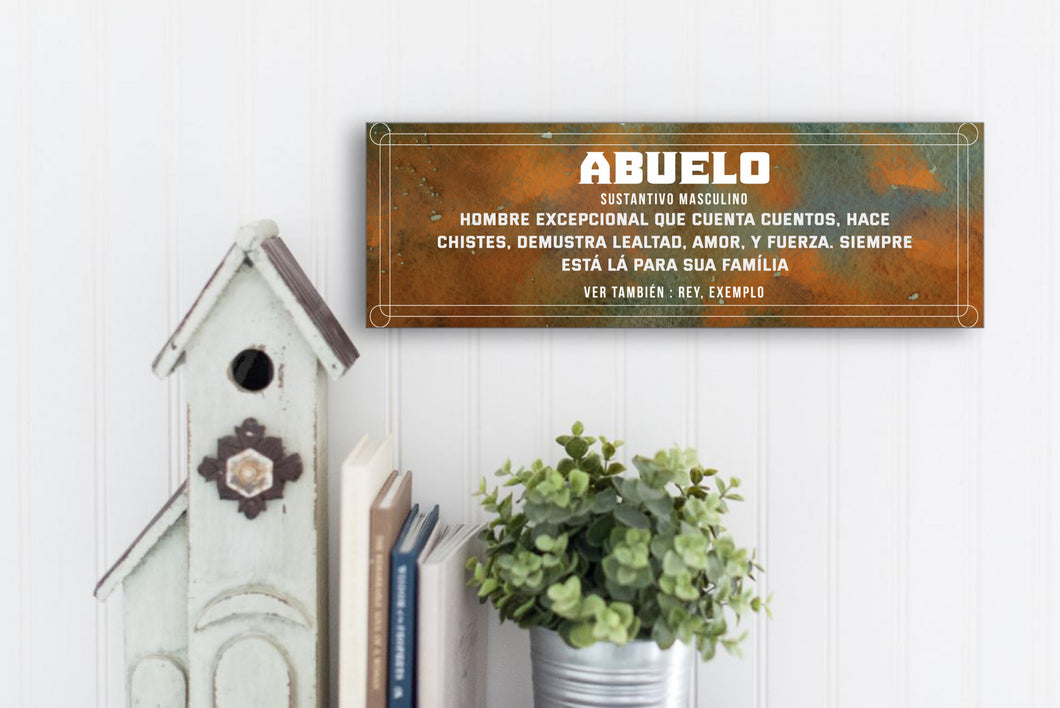 Abuelo Definition Father's Day Sign