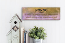 Load image into Gallery viewer, Nonno Definition Father&#39;s Day Sign
