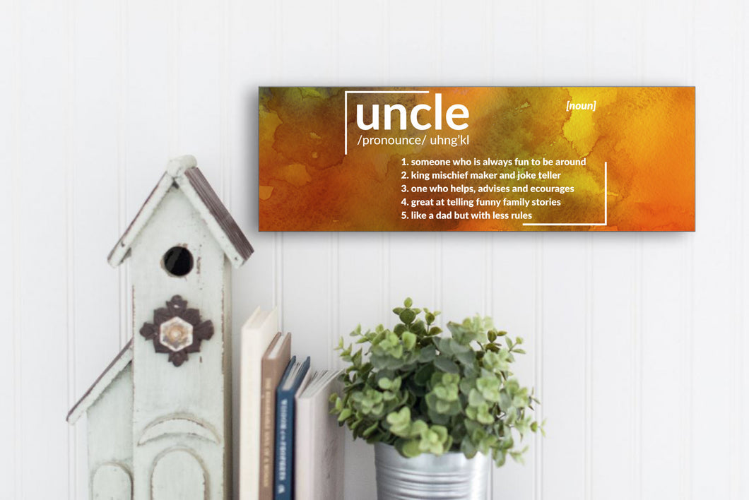 Uncle Definition Father's Day Sign