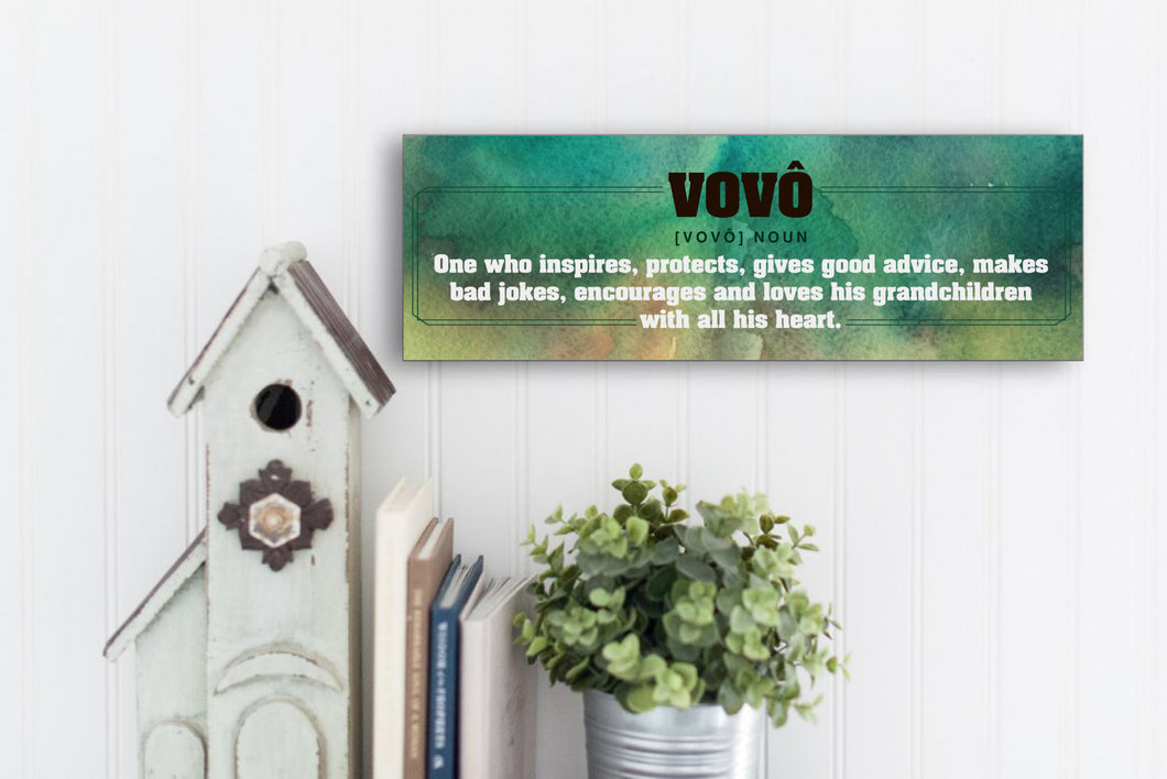 Vovô Definition Father's Day Sign