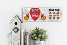 Load image into Gallery viewer, Best Dad Ever Guitar Personalized Sign
