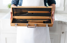 Load image into Gallery viewer, King Of The Grill And Best Uncle Father&#39;s Day Bamboo BBQ Set
