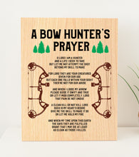 Load image into Gallery viewer, Bow Hunter&#39;s Prayer Plywood Sign
