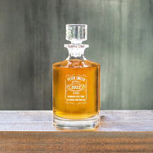 Load image into Gallery viewer, Officially Retired Working Full Time Decanter
