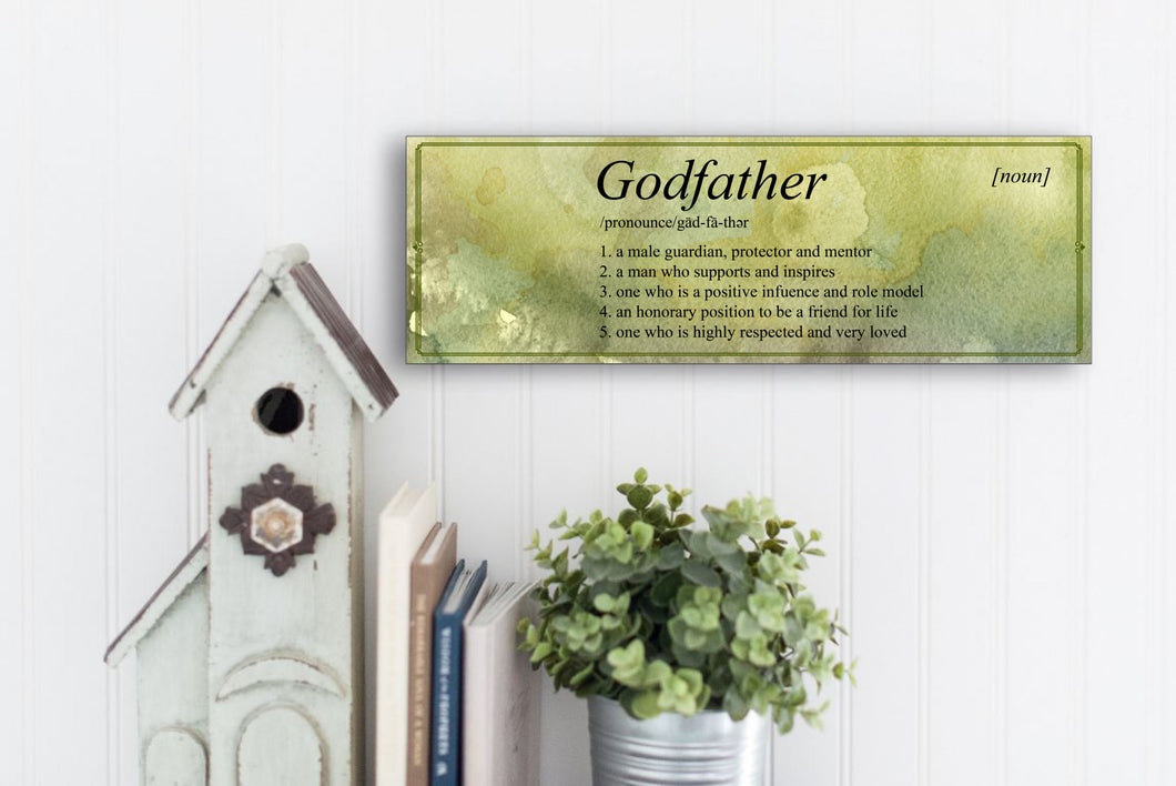 Godfather Definition Father's Day Sign