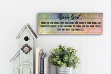 Load image into Gallery viewer, Thank You Dad Father&#39;s Day Sign
