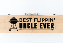 Load image into Gallery viewer, Best Flippin&#39; Uncle Ever Father&#39;s Day Bamboo BBQ Set
