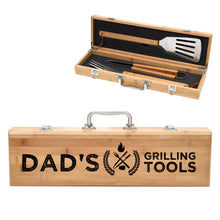 Load image into Gallery viewer, Dad&#39;s Grilling Tools Father&#39;s Day Bamboo BBQ Set
