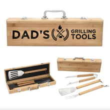 Load image into Gallery viewer, Dad&#39;s Grilling Tools Father&#39;s Day Bamboo BBQ Set
