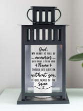 Load image into Gallery viewer, It Will Never Be The Same Father&#39;s Day Lantern
