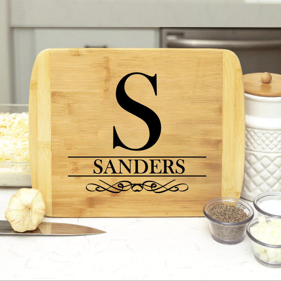 Personalized Initial & Name Bamboo Cutting Board