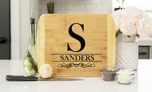 Load image into Gallery viewer, Personalized Initial &amp; Name Bamboo Cutting Board
