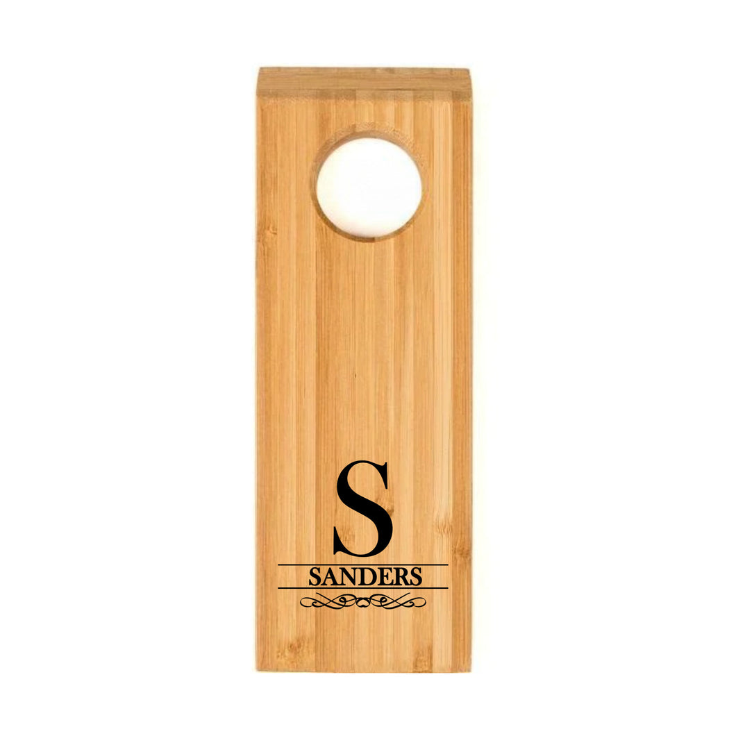 Personalized Name and Initial Engraved Wine Balancer